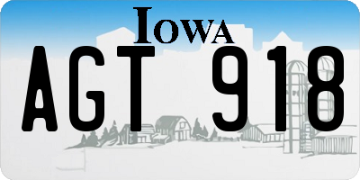 IA license plate AGT918