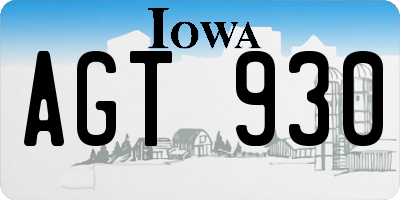 IA license plate AGT930