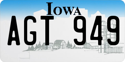 IA license plate AGT949