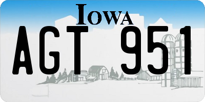 IA license plate AGT951