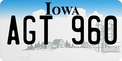 IA license plate AGT960