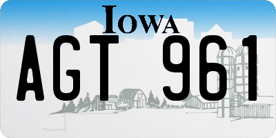 IA license plate AGT961