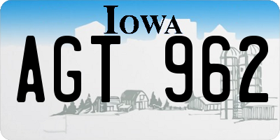 IA license plate AGT962