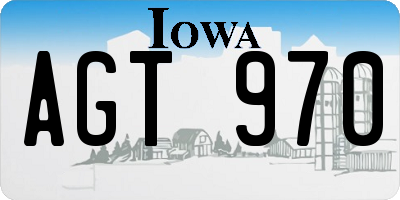 IA license plate AGT970