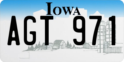 IA license plate AGT971