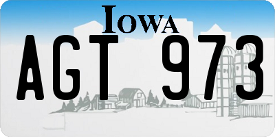 IA license plate AGT973