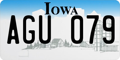 IA license plate AGU079