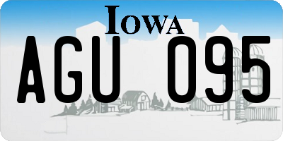 IA license plate AGU095