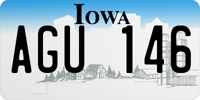 IA license plate AGU146