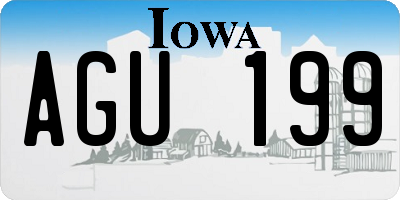 IA license plate AGU199