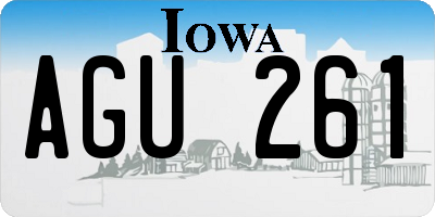 IA license plate AGU261