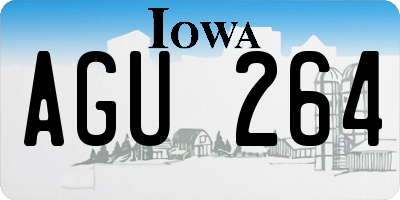 IA license plate AGU264