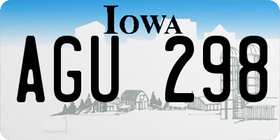 IA license plate AGU298