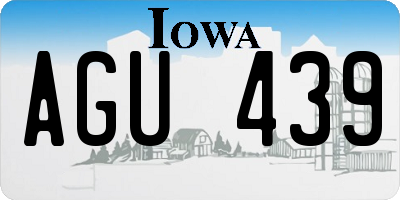 IA license plate AGU439