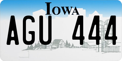 IA license plate AGU444