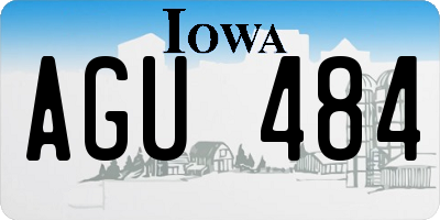 IA license plate AGU484
