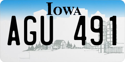 IA license plate AGU491