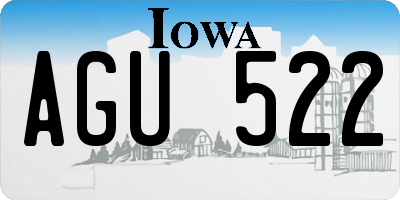 IA license plate AGU522