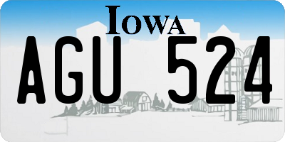 IA license plate AGU524