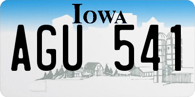 IA license plate AGU541