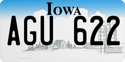 IA license plate AGU622