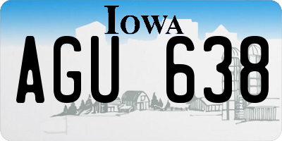 IA license plate AGU638