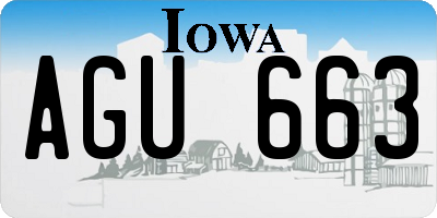IA license plate AGU663