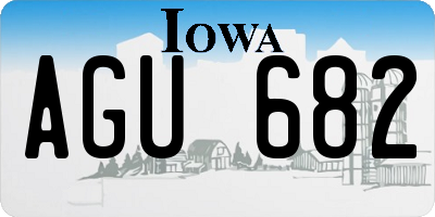 IA license plate AGU682