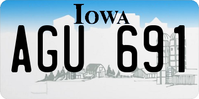 IA license plate AGU691