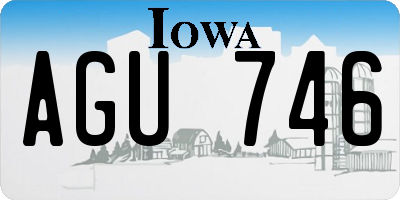 IA license plate AGU746