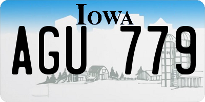 IA license plate AGU779