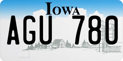 IA license plate AGU780