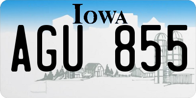 IA license plate AGU855