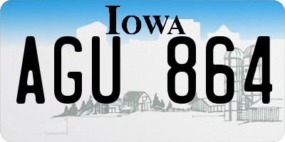 IA license plate AGU864
