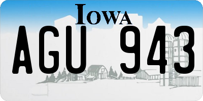 IA license plate AGU943