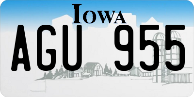 IA license plate AGU955