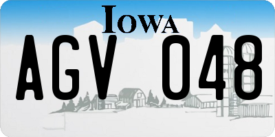IA license plate AGV048