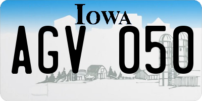 IA license plate AGV050
