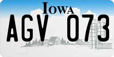 IA license plate AGV073
