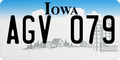 IA license plate AGV079