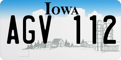 IA license plate AGV112
