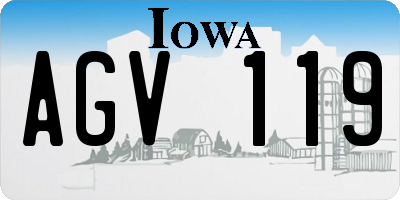 IA license plate AGV119