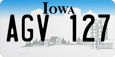IA license plate AGV127