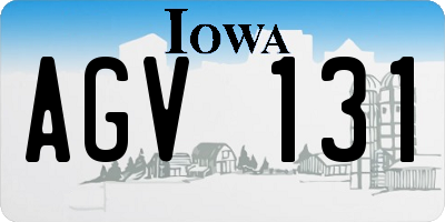 IA license plate AGV131