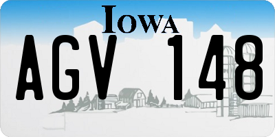 IA license plate AGV148