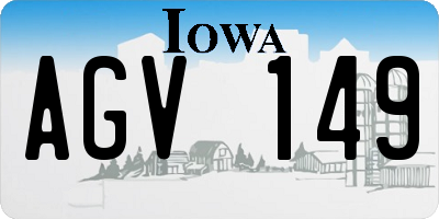 IA license plate AGV149