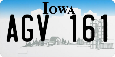 IA license plate AGV161