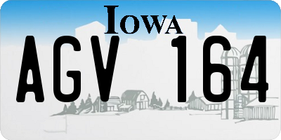 IA license plate AGV164