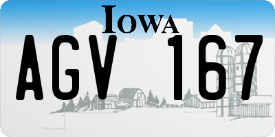 IA license plate AGV167