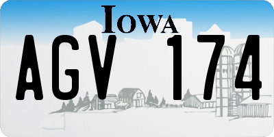 IA license plate AGV174